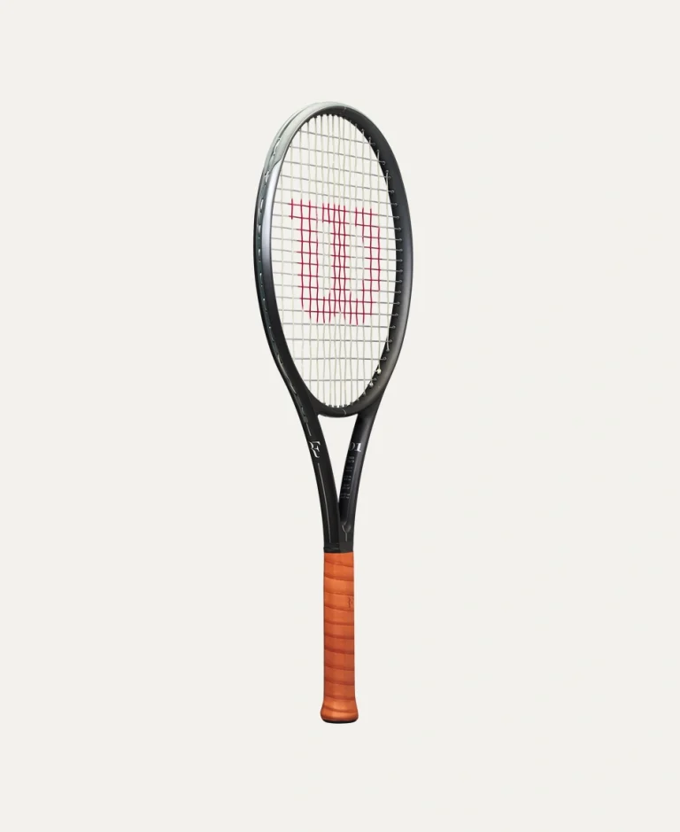 Wilson RF 01 FRM 2 junior tennis racket with red frame and Federer signature